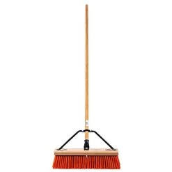 Leonard 18-Inch Heavy-Duty Push Broom With Hardwood Handle