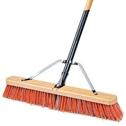 Leonard Fine-Bristle Push Broom, 24-Inch Wide Block -Garden Home 1824 2
