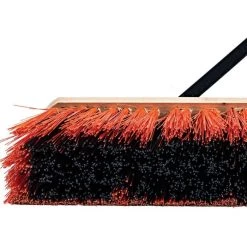 Leonard Dual-Bristle Push Broom, 24-Inch Wide Block With Steel Handle -Garden Home 2624 3