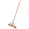 Leonard Fine-Bristle Push Broom, 24-Inch Wide Block With Steel Handle