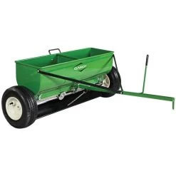 Gandy Towable Drop Spreader With 120lb Steel Hopper And Pneumatic Tires