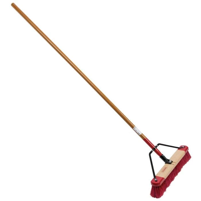 Harper Dual Bristle Broom Plastic Fibers 18in Wide 3 Harper Dual Bristle Broom Plastic Fibers 18in Wide