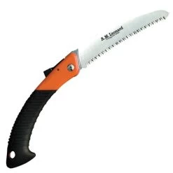 Tri-Edge Folding Pruning Saw By A.M. Leonard, 7in Curved Replaceable Blade, Lifetime Warranty
