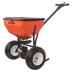 Leonard 70-Pound Broadcast Spreader With Deflector -Garden Home am70lp left withcover