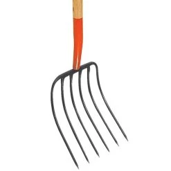 Leonard 6-Tine Forged Steel Manure Fork With 54-Inch Straight Handle -Garden Home amf6 2 1
