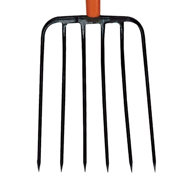 Leonard 6 Tine Forged Steel Manure Fork With 30 Inch D Grip Handle 4 Leonard 6 Tine Forged Steel Manure Fork With 30 Inch D Grip Handle - Image 2