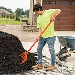 Leonard 8-Tine Poly Mulching Fork With Straight Handle -Garden Home apf815 live2 10.20.22