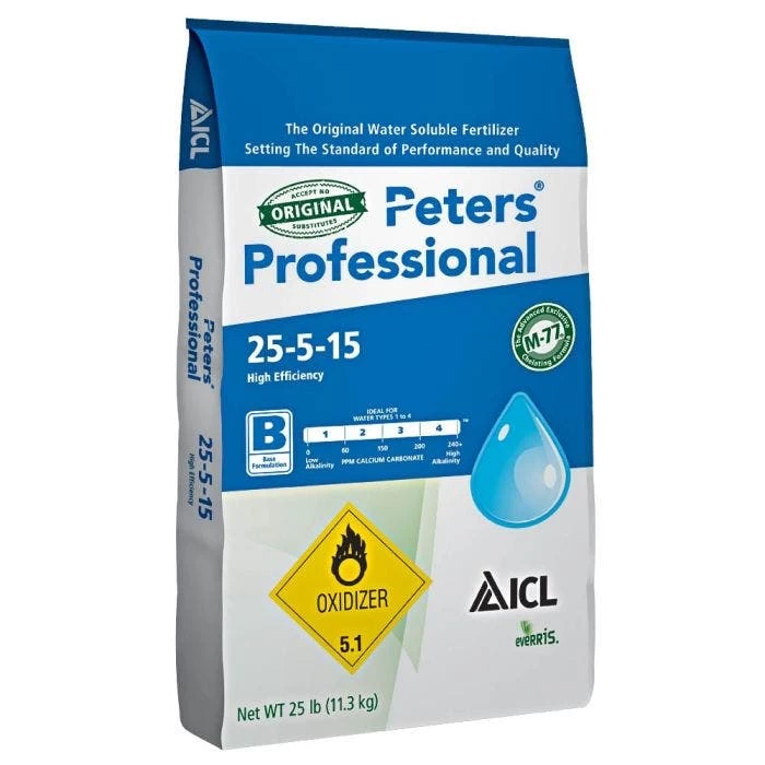Peters Professional High Efficiency Fertilizer, 25-5-15 3 Peters Professional High Efficiency Fertilizer, 25-5-15
