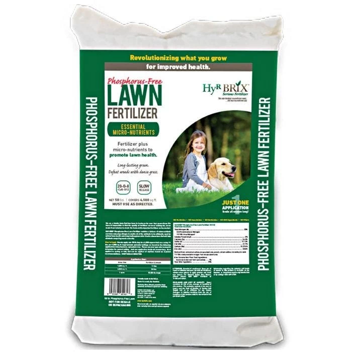 HyR BRIX Phosphorus-Free Lawn Fertilizer, 45-Pound Bag 3 HyR BRIX Phosphorus-Free Lawn Fertilizer, 45-Pound Bag