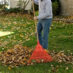 Leonard Poly Lawn Rake With American Ash Handle, 24-Inch Head -Garden Home pr24u 1