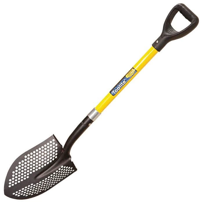 Toolite Round Point Shovel Perforated Blade With Fiberglass D Grip Handle 3 Toolite Round Point Shovel Perforated Blade With Fiberglass D Grip Handle